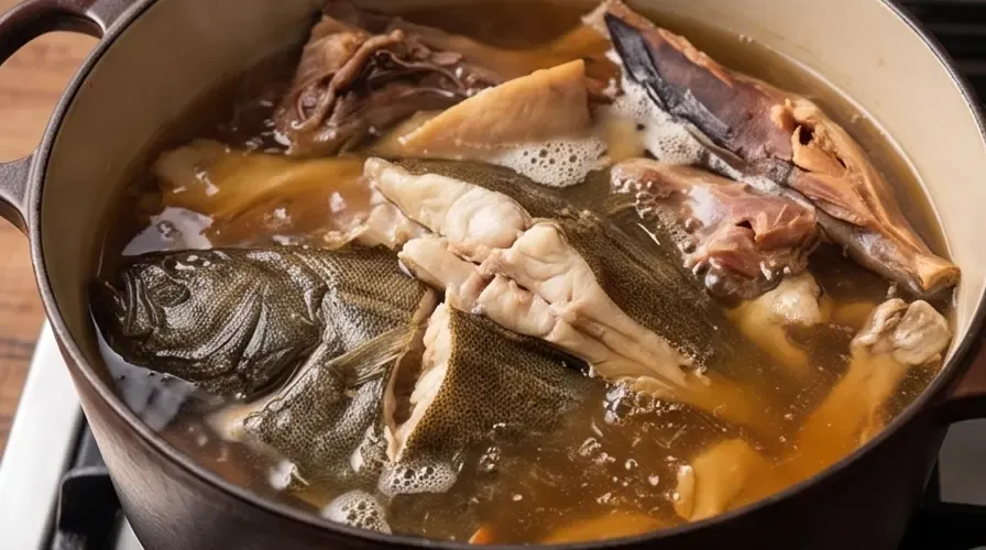 骨まで食べられるようになるまで、 じっくり炊く